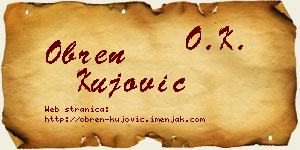 Obren Kujović vizit kartica